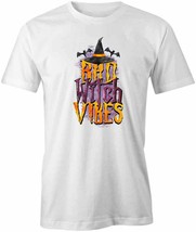Bad Witch Vibes T Shirt Tee Short-Sleeved Cotton Fall Halloween Clothing S1WCA518 - £16.53 GBP+