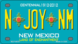 N Joy NM New Mexico Teal Novelty Mini Metal License Plate Tag - $14.95