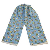 Vintage Baby Doll Clothes Pants Puppy Dog Pattern Blue Elastic Waist 4.5&quot; Inseam - £11.76 GBP