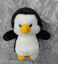 Penguin Plush Fluff n Stuff Slippy Bird Black White Beanbag 6&quot; Stuffed T... - $9.95