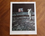 Vintage NASA 11x14 Photo/Print 69-HC-682 Tranquility Base US Flag and Al... - $12.00