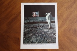 Vintage NASA 11x14 Photo/Print 69-HC-682 Tranquility Base US Flag and Al... - $12.00