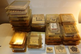 Lot of 47 Stampin&#39; Up Stamp Sets Mostly Wood Block (301 Total) Listed in Descrip - £38.93 GBP
