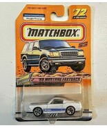 Matchbox Diecast Car 1965 Mustang Fastback White with Blue Stripes Serie... - $17.62 CAD