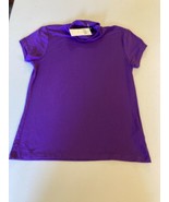 Lauren Ralph Lauren Women&#39;s Solid Turtleneck Cap Sleeve Tee Purple-Size PM - $43.89 CAD