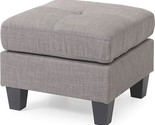 Glory Furniture Newbury Twill Fabric Ottoman in Gray - $229.99