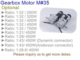 1 pair Gearbox Motor M#35 32:1 450W 5300rpm eigine power wheelchair image 7