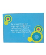 Postcard Our Correspondences Have Wings Terry Tempest Williams Quote Chrome - $6.98