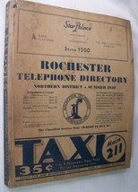 1939 ANTIQUE ROCHESTER NY TELEPHONE DIRECTORY GENEALOGY REFERENCE BOOK - $34.64