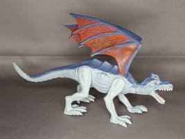 Kid Galaxy Winged Horned 4 Legged Dragon Poseable Action Figure Light Blue - £10.95 GBP