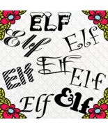 Elf Words-Digital ClipArt-PNG-Art Clip-Gift Tag-Christmas-T Shirt-Text-Font - $5.00