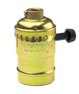 250W Medium Base 2-Circuit Turn Knob Aluminum Shell Incandescent Lampholder - $11.05 CAD