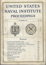 1946 ~ U.S. Naval Institute Proceedings 72: 525 Nov ~ navy history post WWII - £23.32 GBP