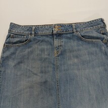 Old Navy RN#54023 Women's Blue Cotton Blend Denim Skirt Pockets Size 16 image 12