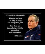 Inspirational Belichick Football Coach Quote Poster Print Unique Gift - $27.10 CAD+
