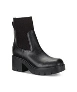 Sun Stone Womens 7 M Black Faux Leather Verity Block Heel Ankle Booties ... - $39.19