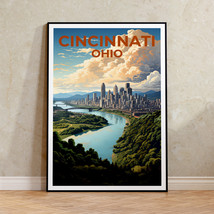 Cincinnati Travel Poster, Ohio Wall Art, Ohio Print, Cincinnati Poster, Cincinna - £14.10 GBP+