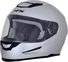 AFX Adult Street Bike FX-99 Solid Color Helmet Silver Md - £72.07 GBP