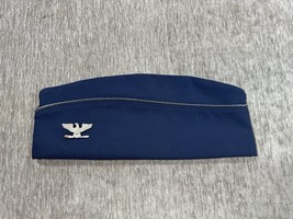 Vintage US Air Force Pilot Colonel Garrison Cap Eagle Shield Pin Hat Mil... - $24.74