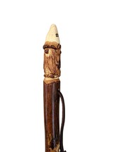 Walking Stick with Gnome Carving, Carved Hiking Stick by Creation Carvin... - £55.28 GBP