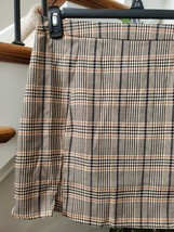 Missguided Women&#39;s Multicolor Polyester Plaid  A-Line Split Mini Skirt Size 8 - £22.02 GBP