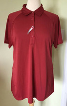 Womens Cutter &amp; Buck Dry Tec Lacey Polo Xl Red Msrp $70 LCK08648 New Nwt - £23.79 GBP