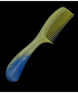 Vintage Comb Wide Tooth Detangling Green Yellow Blue Swirl USA Made Hard... - $41.10 CAD