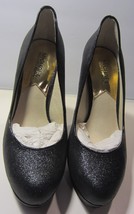 MICHAEL KORS Womens black glitter STILETTO HEELS - Size 7M - £44.72 GBP