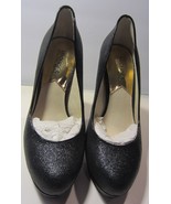 MICHAEL KORS Womens black glitter STILETTO HEELS - Size 7M - £44.85 GBP