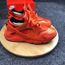 Nike Sneakers Air Huarache Run Womens 10  Orange Suede Classic Gym Running Shoes - £24.82 GBP
