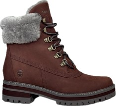 Timberland Courmayeur Val Women&#39;s Burgundy Nubuck Waterproof Boots SZ8.5... - $89.99