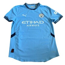Puma Men’s Manchester City 24/25 Home Soccer Jersey Sz L Blue Ultraweave... - $921.11 MXN