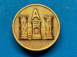 CIRCA 1919-1937, U.S. ARMY, ENGINEERS, A COMPANY, TYPE II, COLLAR DISK, ... - $277.32 MXN