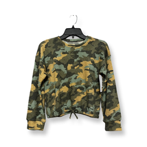 Treasure &amp; Bond Girls Cozy Waffle Knit Top Multicolor Camouflage Stretch... - $17.59