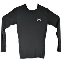 Under Armour Medium Compression Shirt Long Sleeve Black Heat Gear Mens - $24.75