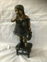 Affortunato GORY ( 1895-1925)  signed bronze little girl - £783.94 GBP