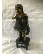 Affortunato GORY ( 1895-1925)  signed bronze little girl - £786.12 GBP