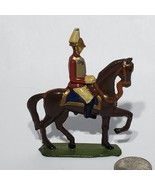 VTG Cast Iron Die Cast Lead Metal 3.5&quot; Military Infantry Toy Soldier On ... - £19.94 GBP
