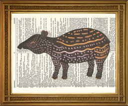 Wild Animali: Scelta Di 4 Impronte - Orso, Suricati, Lynx, Tapir Dizionario Art - £5.25 GBP