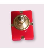 Vintage Red Christmas Present pin with gold tone bow, - €13,02 EUR