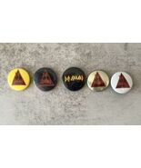 Vtg Def Leppard Pinback Buttons Lot of 5 – 1983 80s Rock Band Metal Pins - $341.38 MXN