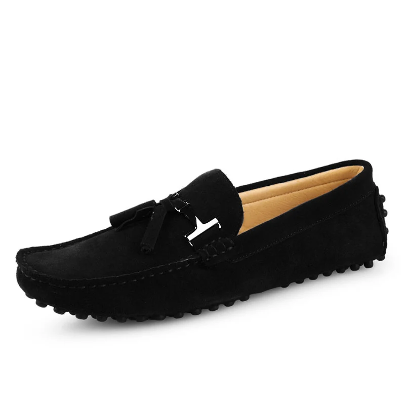 Big Size 45 Cow Suede Leather Men&#39;s Slip On Tassel Loafer Casual Driving... - £90.91 GBP