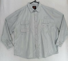 WC Walnut Creek Gray Men&#39;s Sz XXL Shirt Button Long Sleeve Vented 100% P... - £9.10 GBP