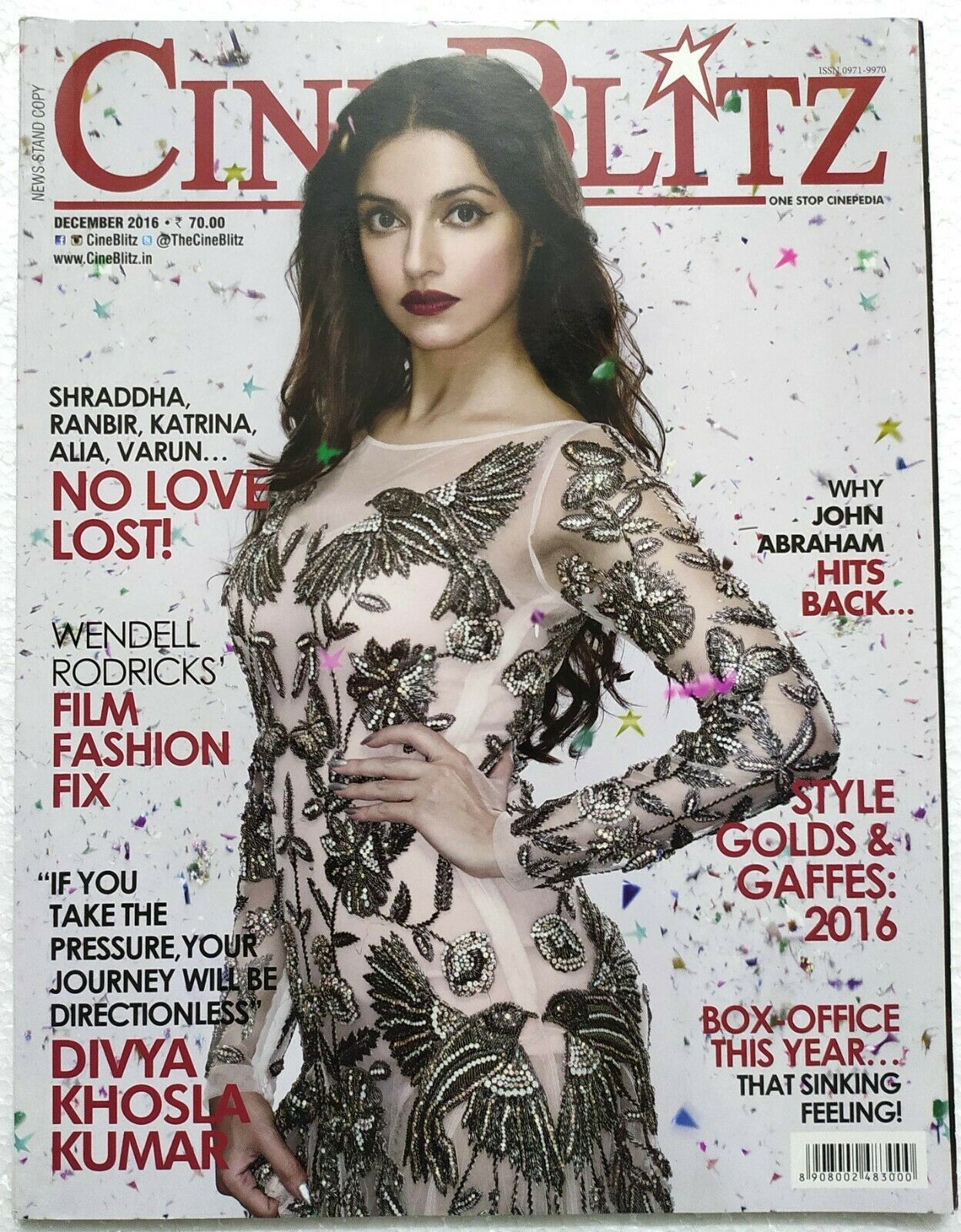 Cineblitz India December 2016 Divya Khosla John Abraham Gurmeet Sayyesha... - $20.99