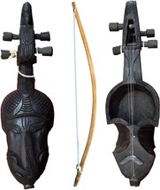 Sarangi Beautiful Hand Carved Traditional Nepali Folk String Music Instrument - £155.78 GBP