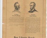 Kaiser was Gratified A Letter From the Kaiser &amp; From Lincoln Buy Liberty... - $17.82
