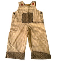 Vintage Quist Kid&#39;s Overalls Jumper Yellow Gingham Anchor Buttons Pocket... - €7,67 EUR