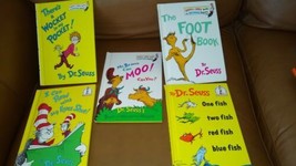 Dr. Seuss Foot, Mr Brown Moo, Wocket pocket, eyes shut, one fish,two fish set 5 - £19.64 GBP