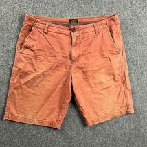 Lucky Brand Shorts Mens 36 Orange L-54C Chino Distressed Thrashed Adults - $27.83 CAD