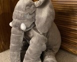 Appease Plush Realistic Elephant Stuffed Animal Sewn Eyes Soft Floppy Lovey - £15.68 GBP